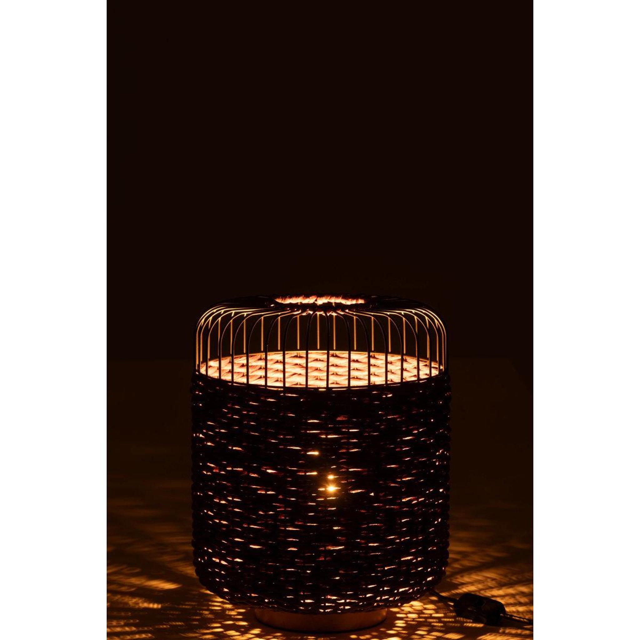 Voir la diapositive 2 : J-LINE Lampe à poser en métal  eldon  34cm mauve