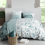 ATELIER DU COTON Housse de couette 240x220 + 2 taies en coton 57 fils