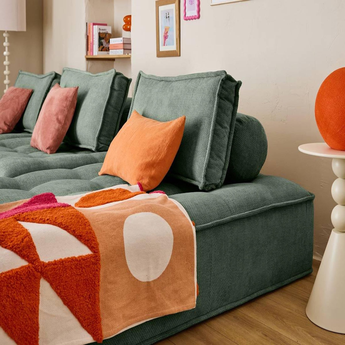 LISA DESIGN Marisol - canapé d'angle modulable 4 places - velours texturé