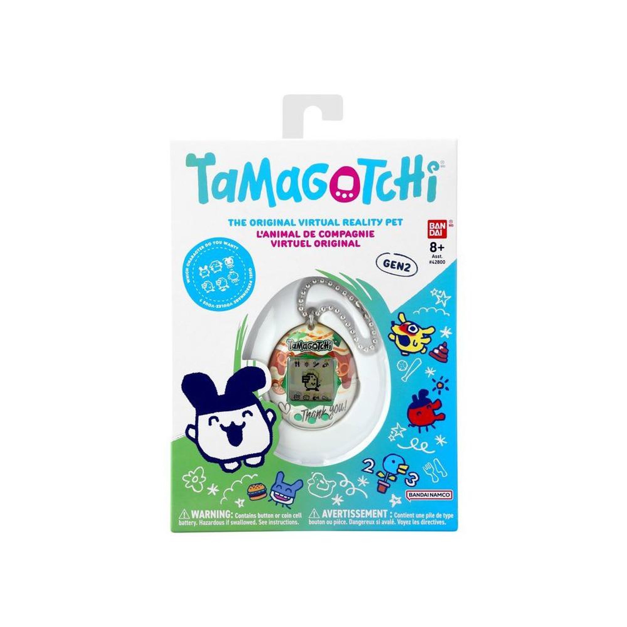 Voir la diapositive 4 : Tamagotchi GEN2 caramel nuts œuf porte-clés écran LCD couleur
