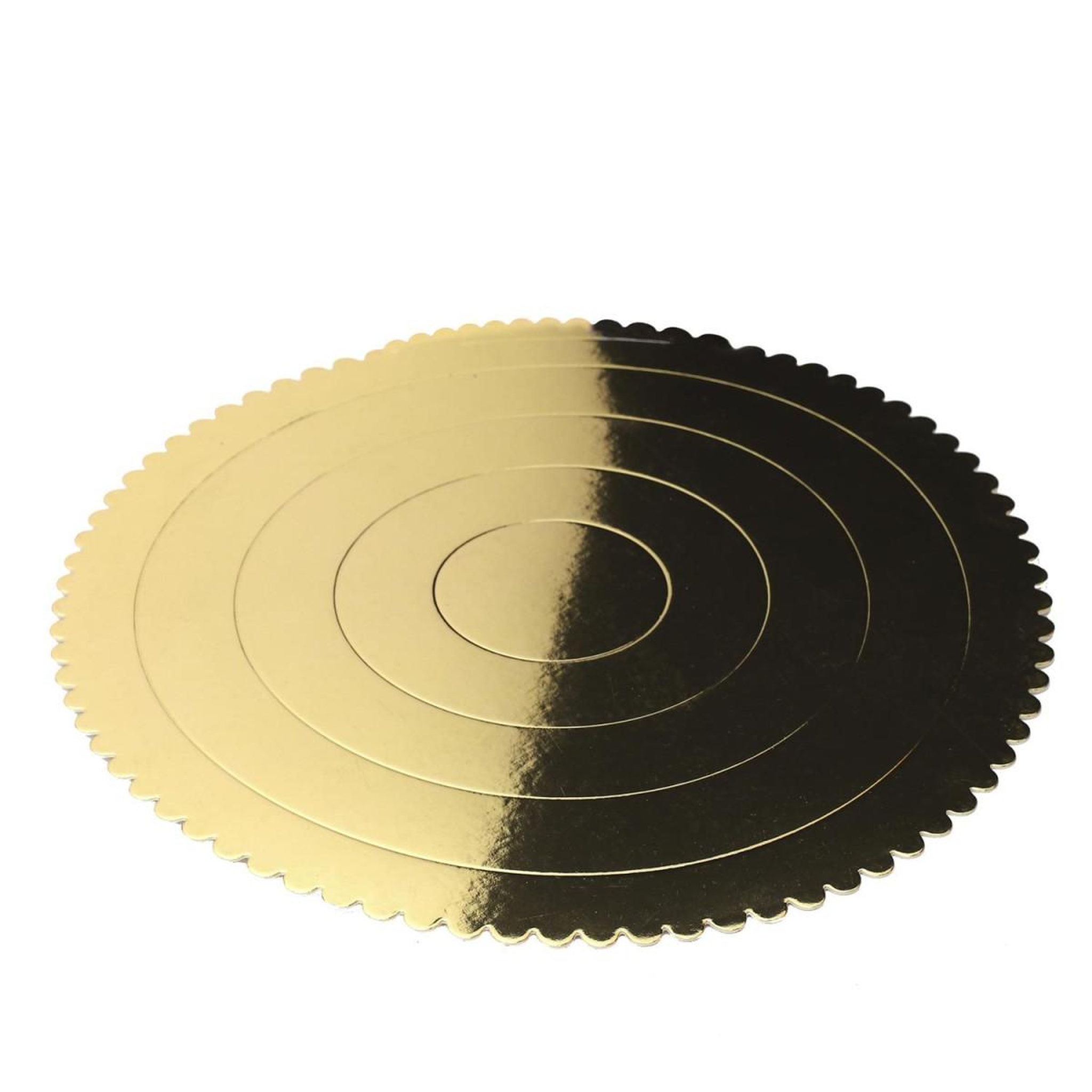 Voir la diapositive 2 : Lily Cook Lot de 5 Supports à Gâteaux  Ronds  29cm Or