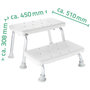 Voir la diapositive 4 : RIDDER RIDDER Escabeau a deux marches blanc 150 kg A0102001