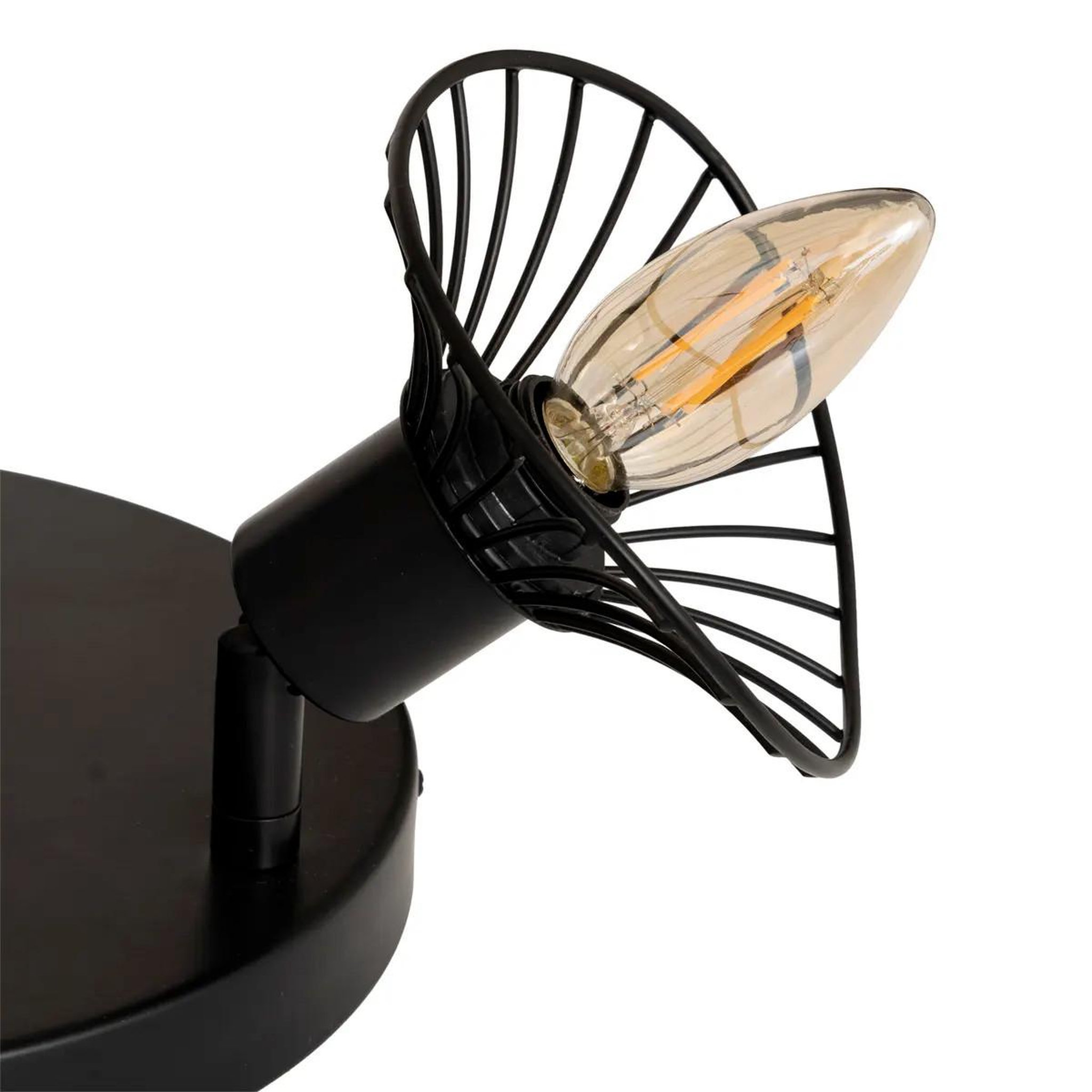 Voir la diapositive 2 : ATMOSPHERA Plafonnier 3 lampes orientables en métal  adelia  25cm noir