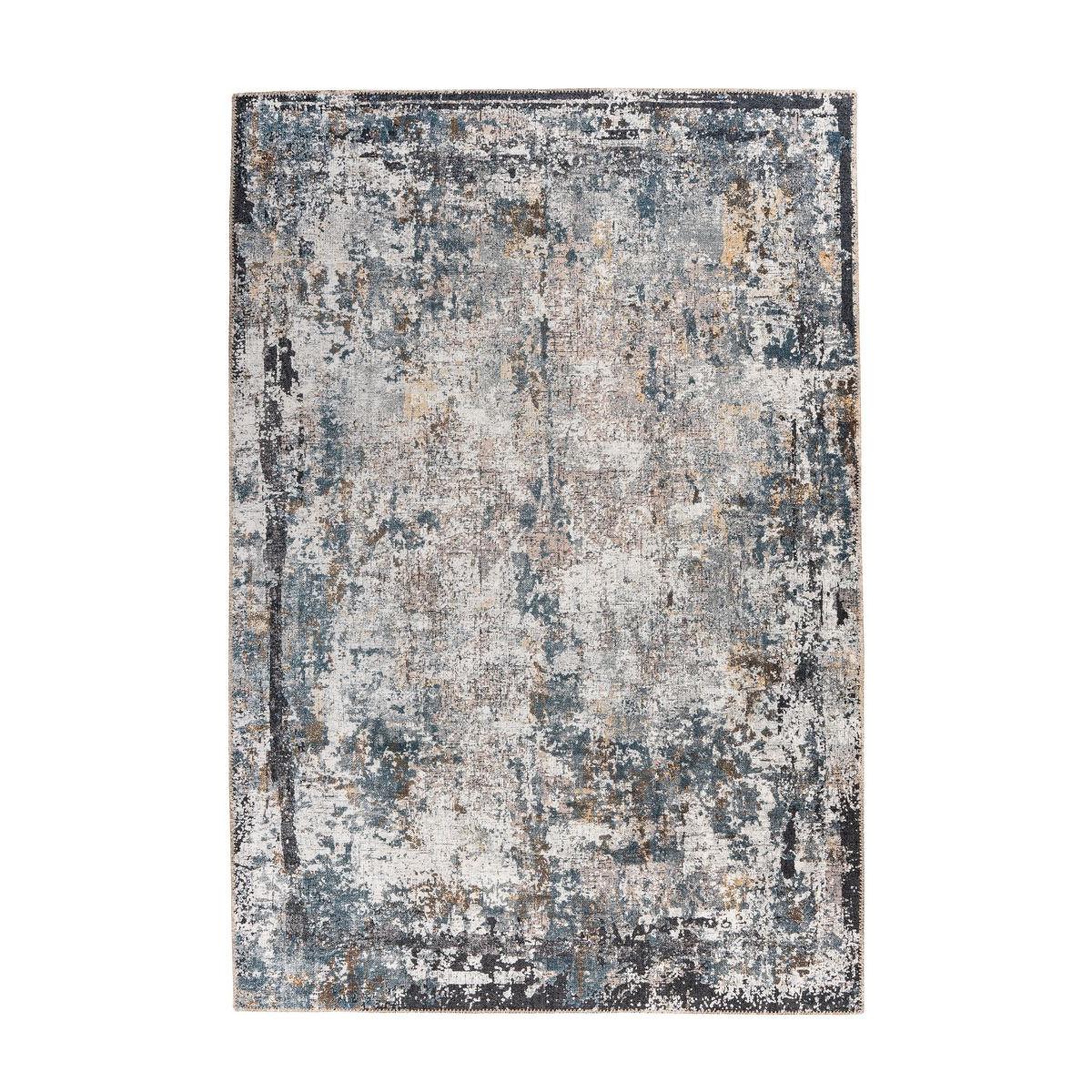Voir la diapositive 1 : Paris Prix Tapis Tissé Vintage à Motifs  Faye  Noir