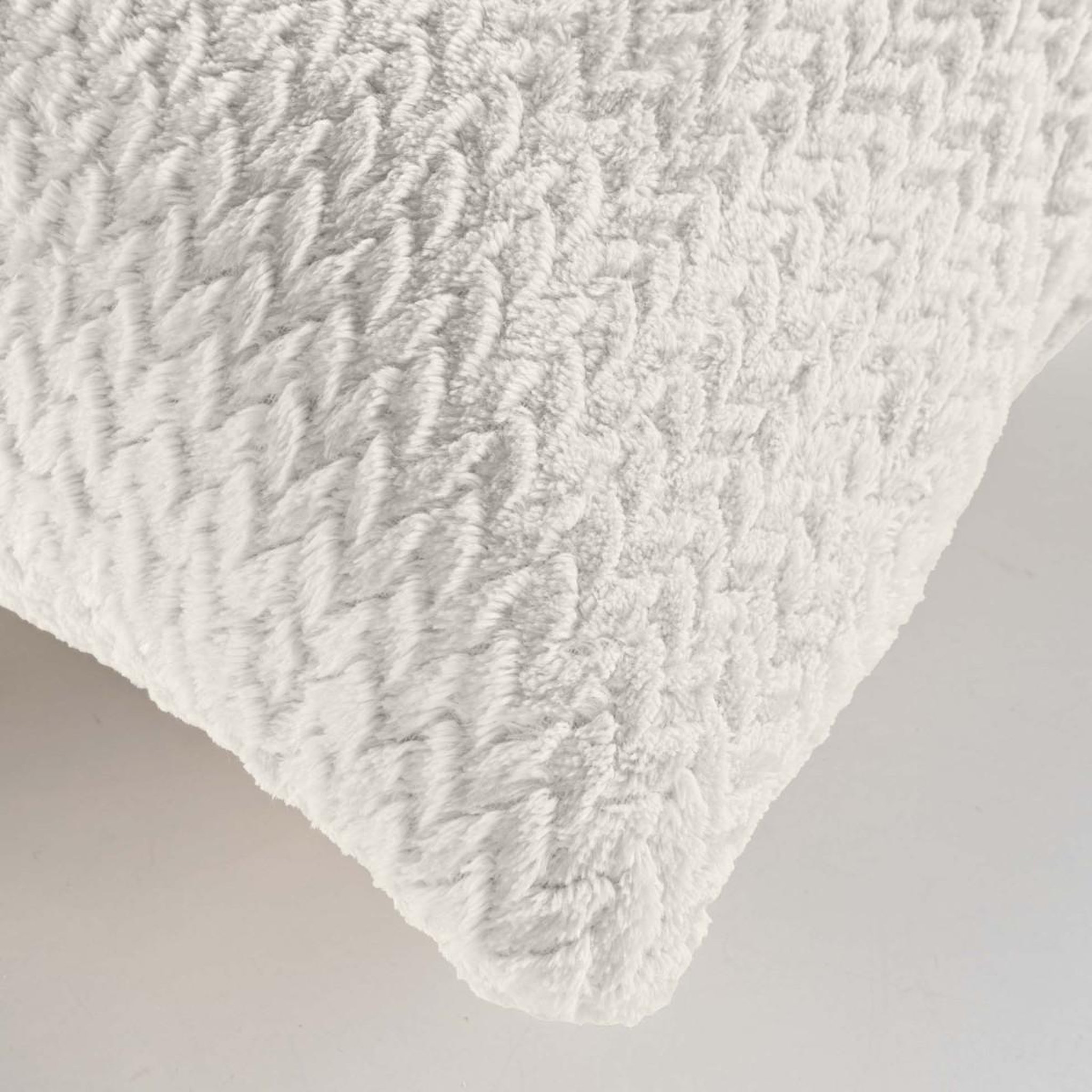 Voir la diapositive 3 : Douceur d'Intérieur Coussin déco en flanelle  flanela  45x45cm naturel