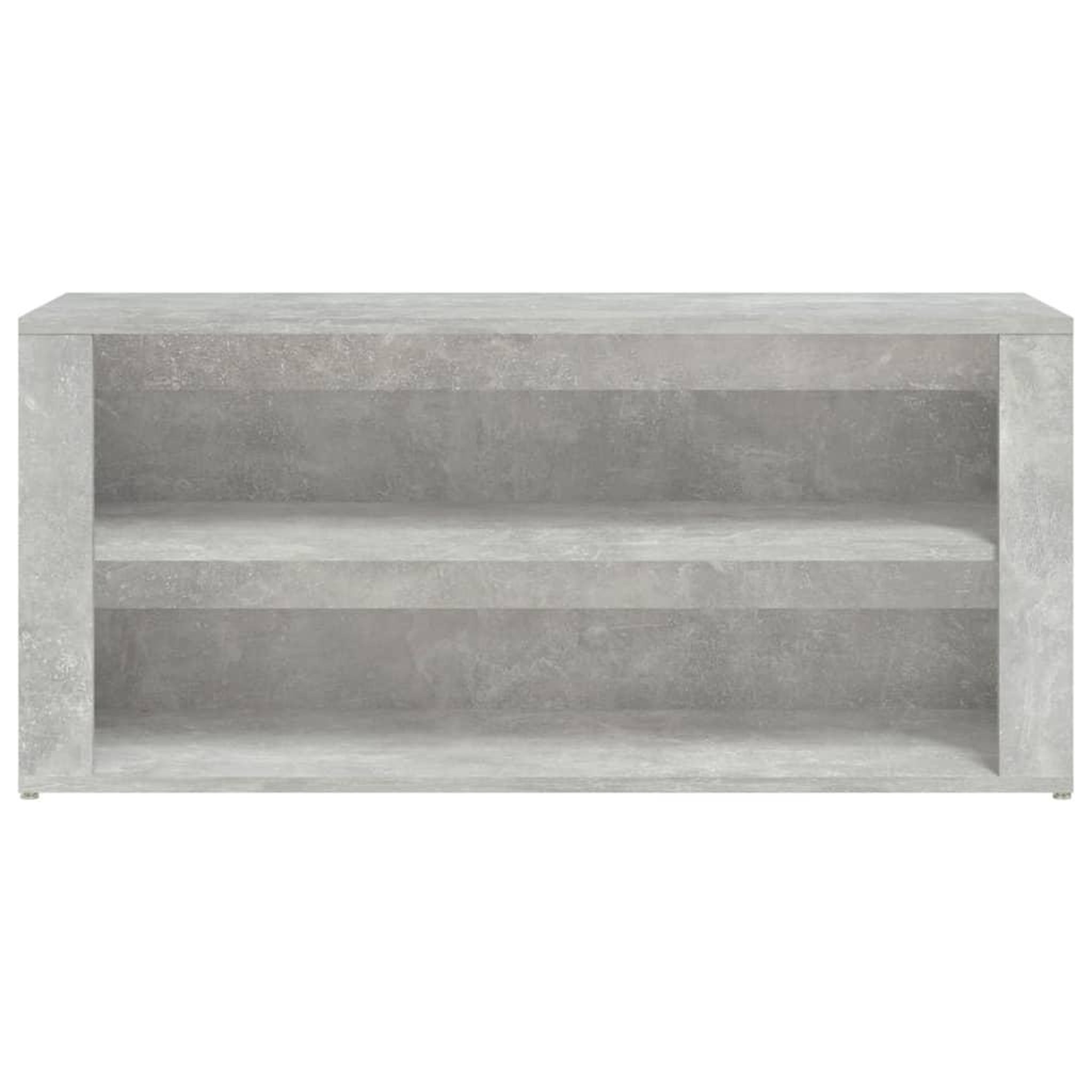 Voir la diapositive 5 : VIDAXL Etagere a chaussures Gris beton 100x35x45 cm Bois d'ingenierie