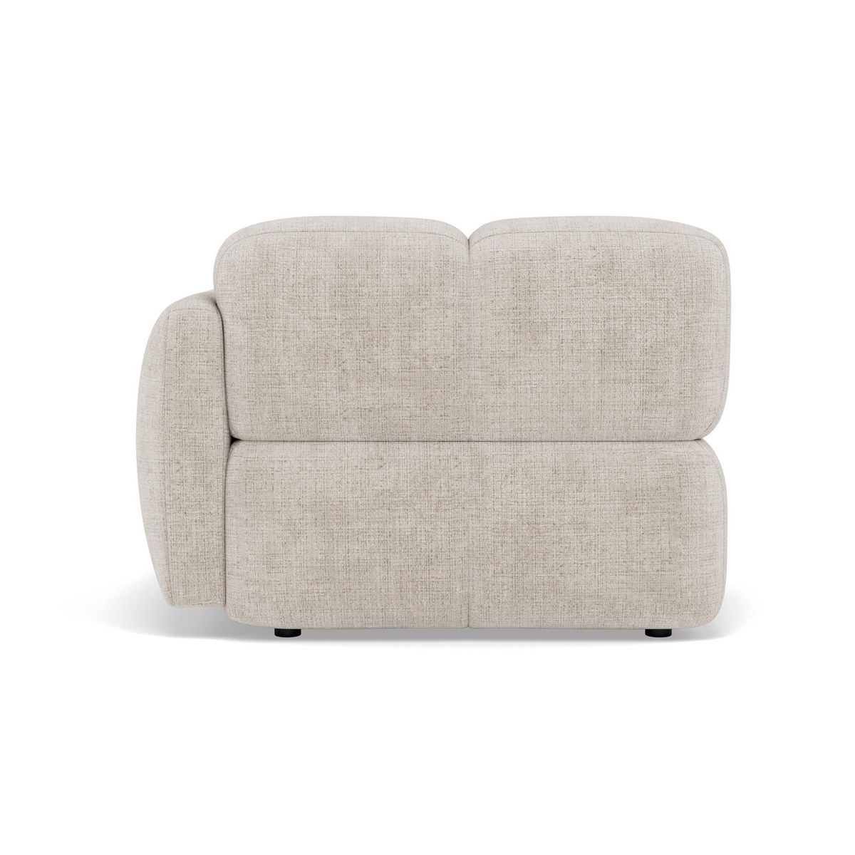 LISA DESIGN Grace - module d'assise droit en velours texturé