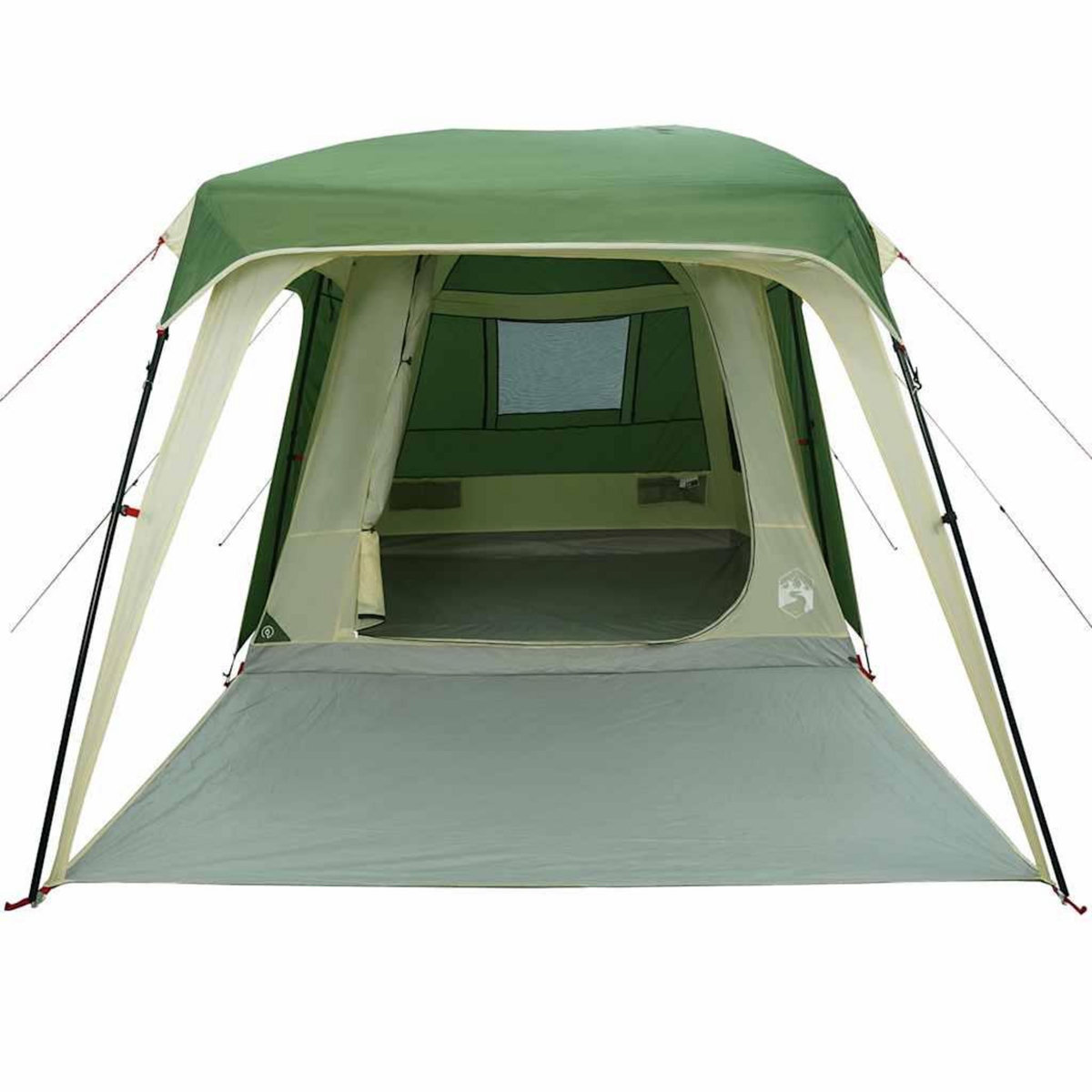 VIDAXL Tente de camping avec dome porche 5 personnes vert impermeable