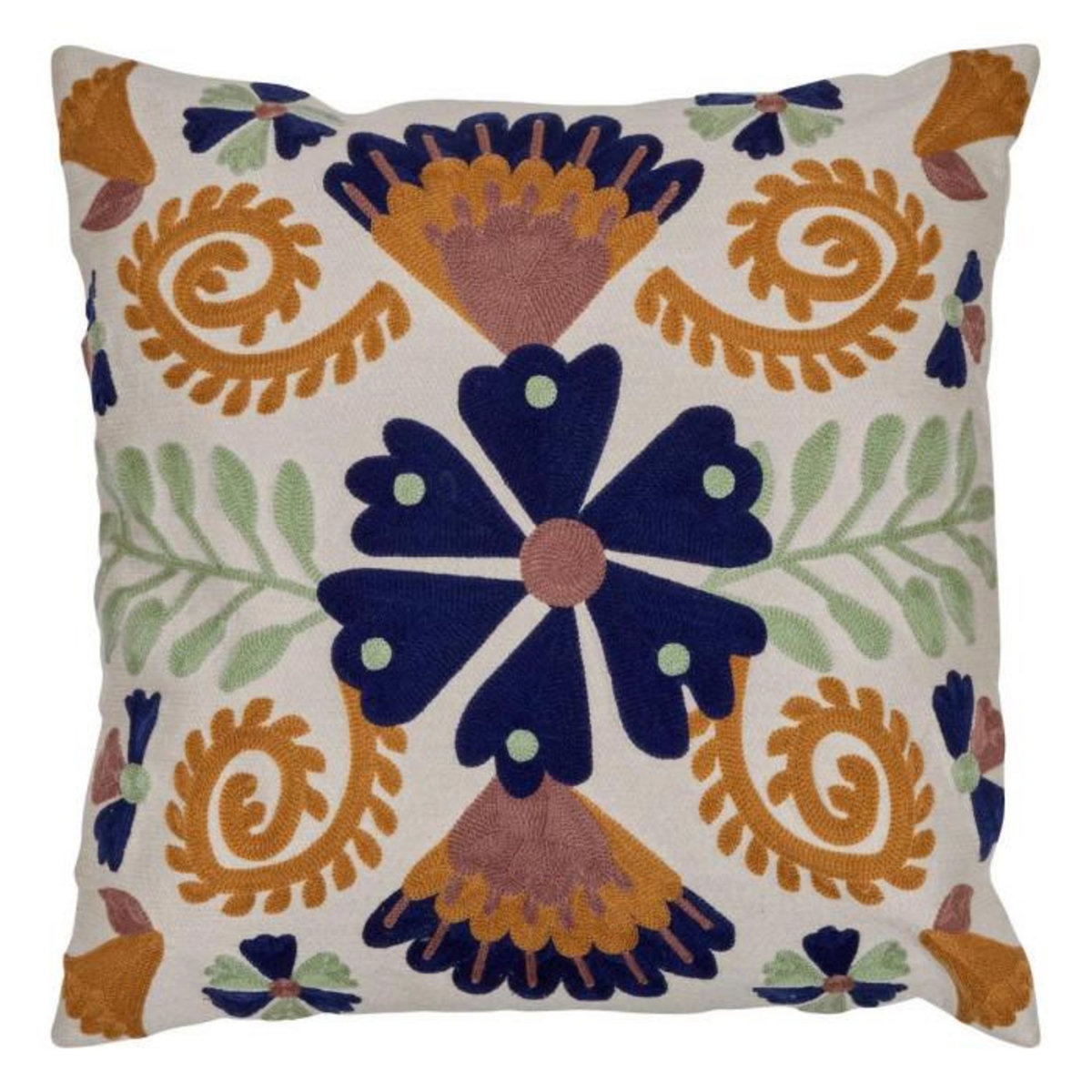 ATMOSPHERA Coussin Déco Brodé  Hary  45x45cm Multicolore