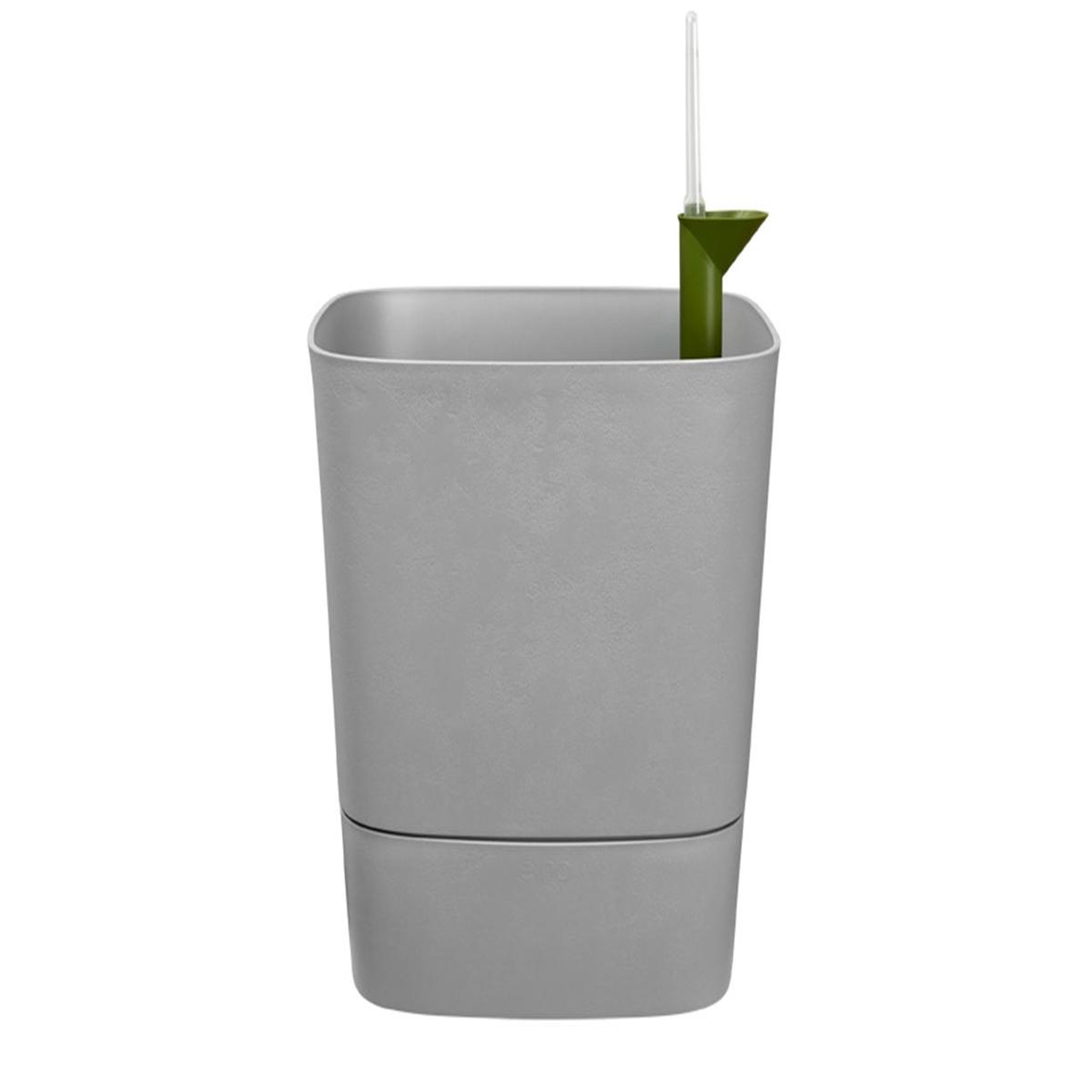 Voir la diapositive 2 : ELHO Pot de fleurs carré extérieur/intérieur 30 x 30 cm Elho Aqua Care Greensense gris ciment