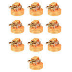 VIDAXL Sangle d'arrimage a cliquet 10 pcs 1 tonne 6 m x 38 mm Orange