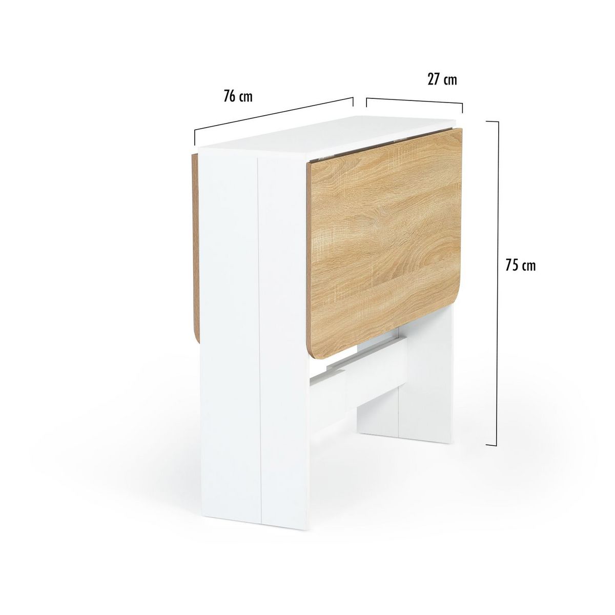 Table console pliable rectangulaire L27/103 cm MADDY