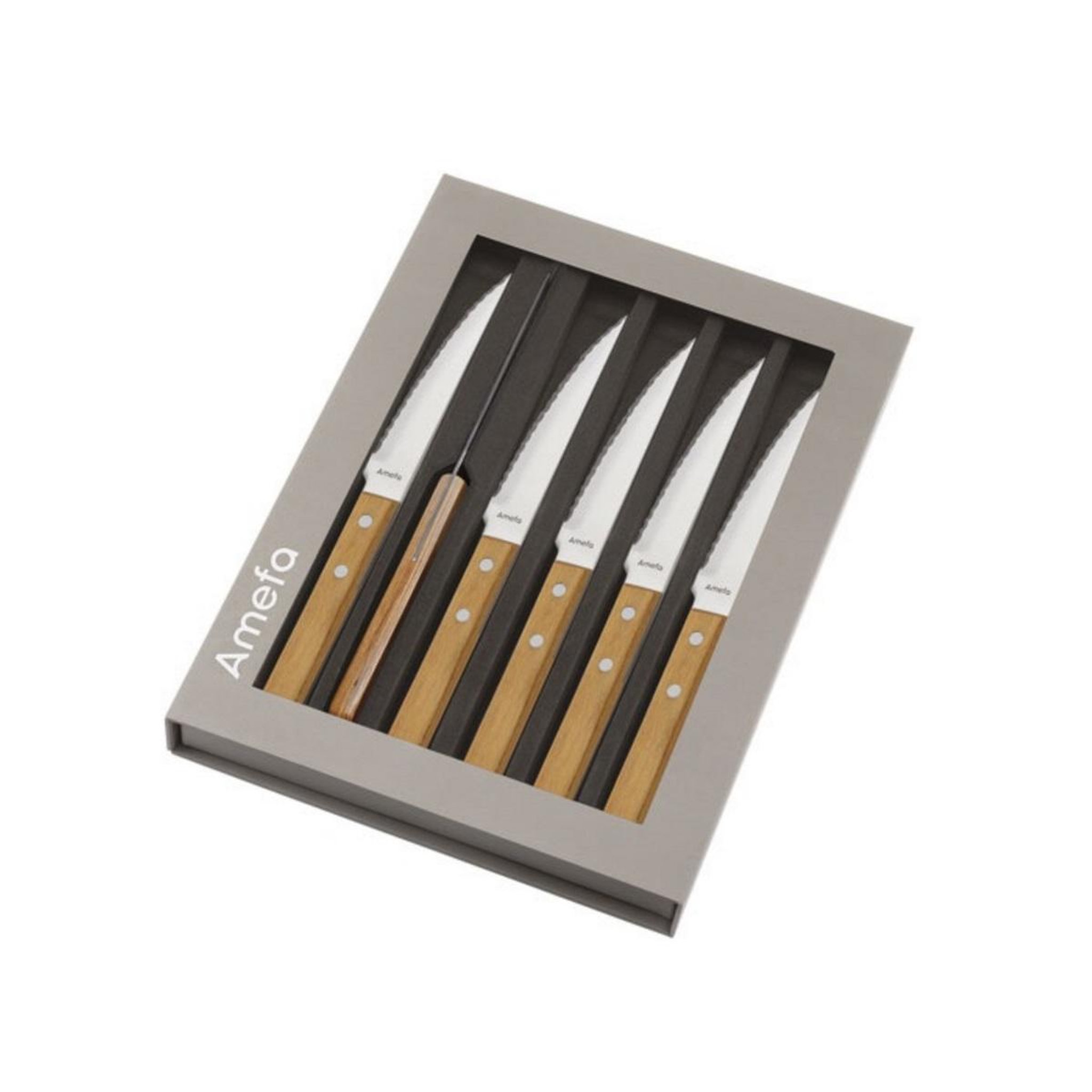 Voir la diapositive 2 : Amefa Coffret de 6 couteaux à steak - 7000WNMB02RB6