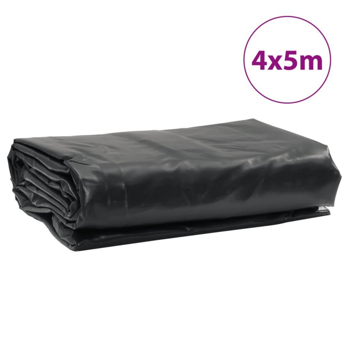 VIDAXL Bache anthracite 4x5 m 600 g/m²