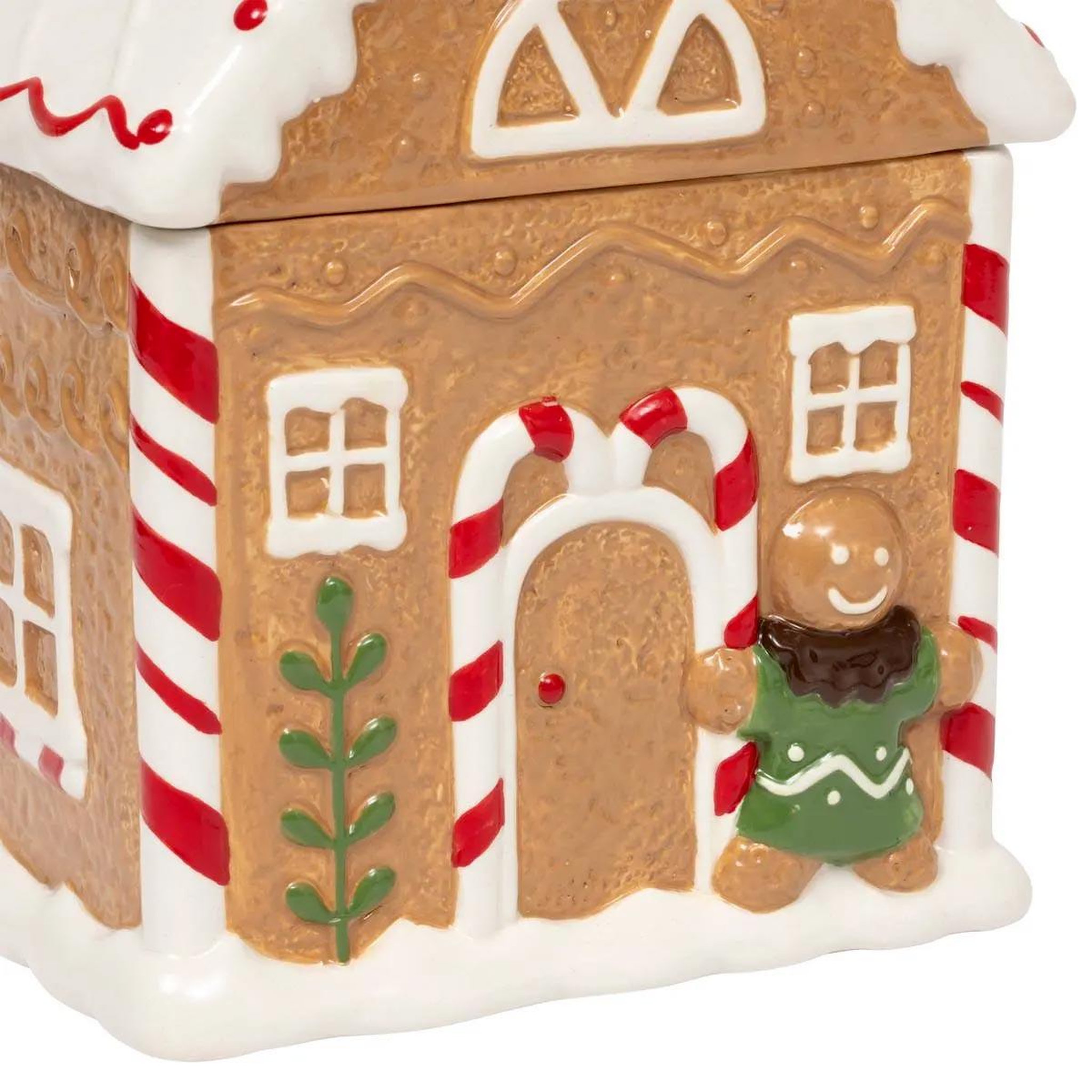 Voir la diapositive 2 : ATMOSPHERA Pot à biscuits de noël  maison  25cm marron