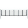 Voir la diapositive 1 : VIDAXL Portail en maille de jardin Acier galvanise 400 x 150 cm Gris