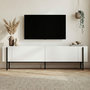 Voir la diapositive 3 : Habitat et Jardin Meuble TV en bois  Nexus  - 180 x 30 x 45 cm - Bois Noir / Noir