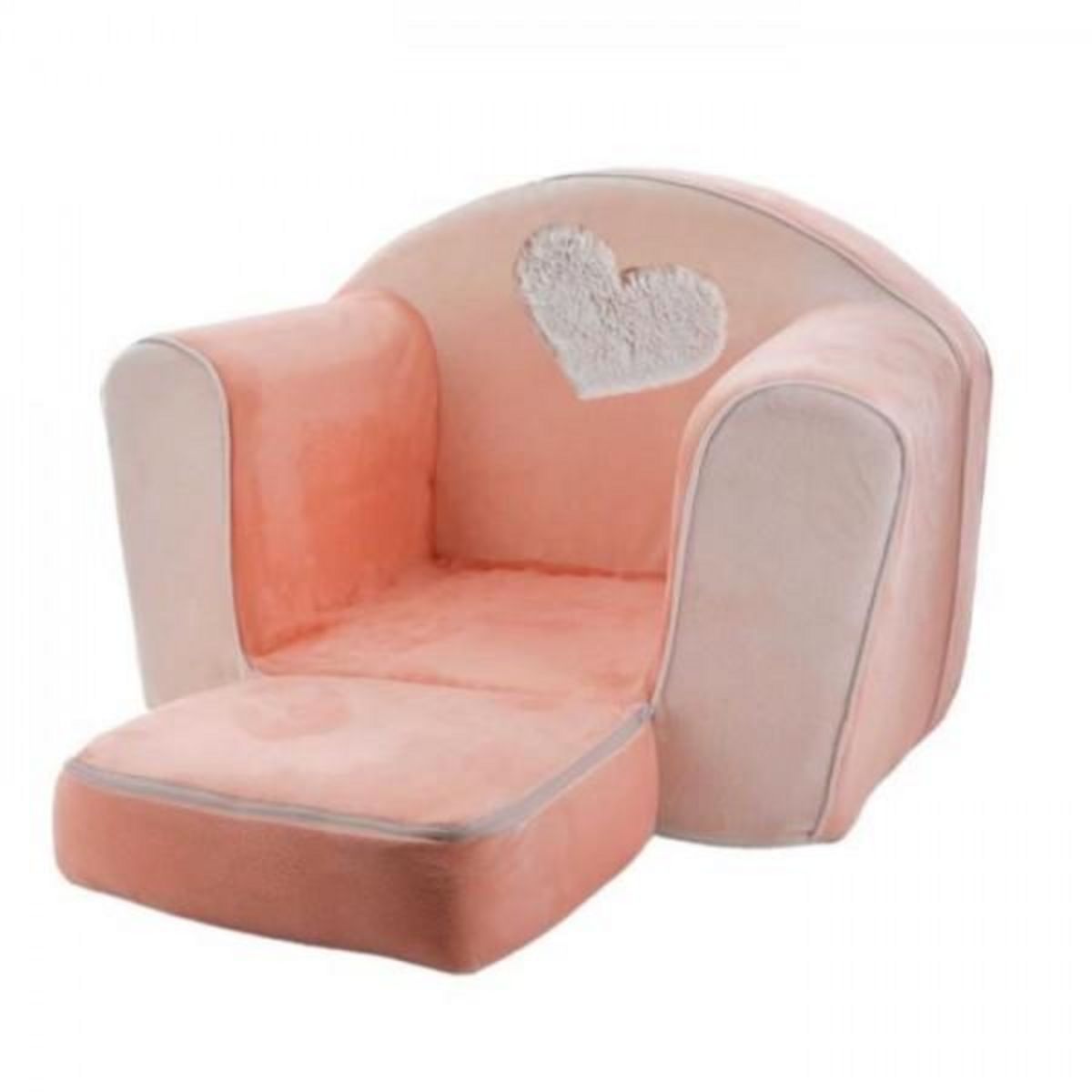 DOMIVA Fauteuil - Chaise - Bebe - Enfant  club convertible Lapinou - Rose - 42 x 55 cm