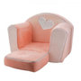 Voir la diapositive 2 : DOMIVA Fauteuil - Chaise - Bebe - Enfant  club convertible Lapinou - Rose - 42 x 55 cm