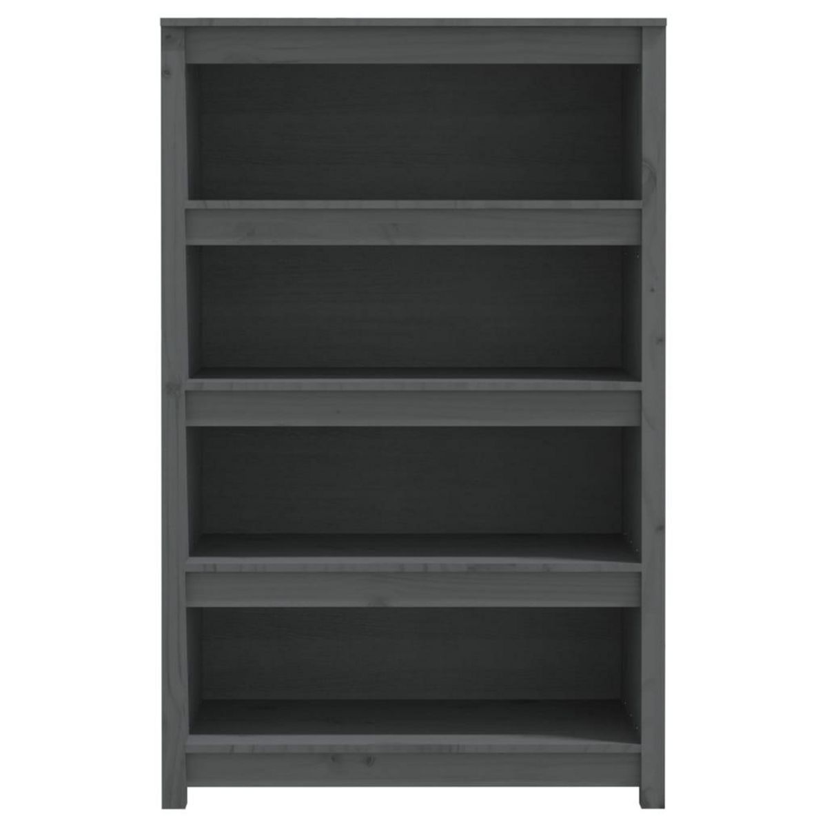 VIDAXL Bibliotheque Gris 80x35x126 cm Bois de pin massif