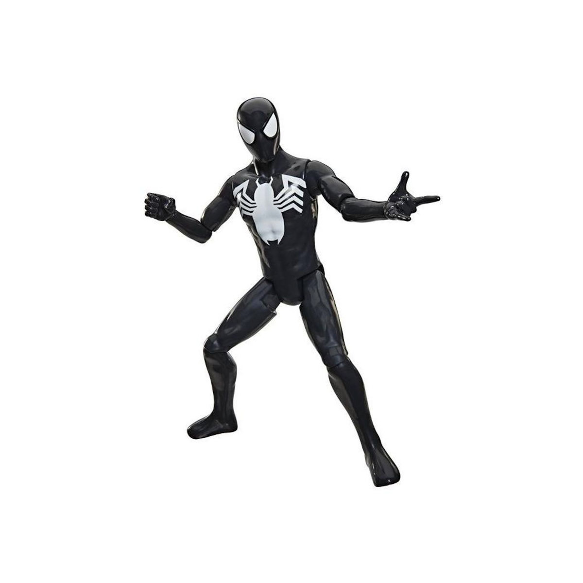 HASBRO Figurine Spider-Man en costume noir 30 cm deluxe, Titan Series, jouets de super-héros pour enfants, Marvel Spider-Man, des 4