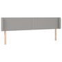 Voir la diapositive 2 : VIDAXL Tete de lit avec oreilles Gris clair 183x16x78/88 cm Tissu