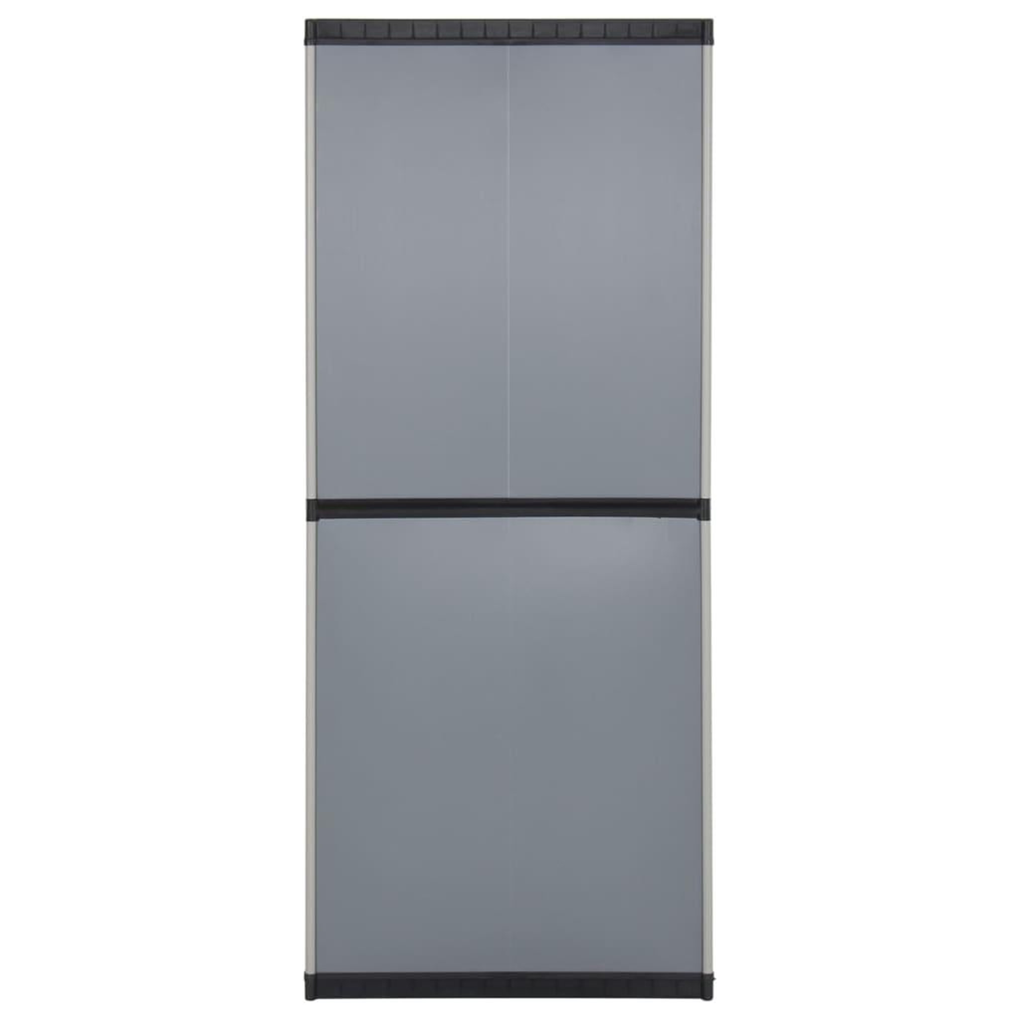 Voir la diapositive 5 : VIDAXL Armoire de rangement de jardin 3 etageres gris/noir 68x40x168cm