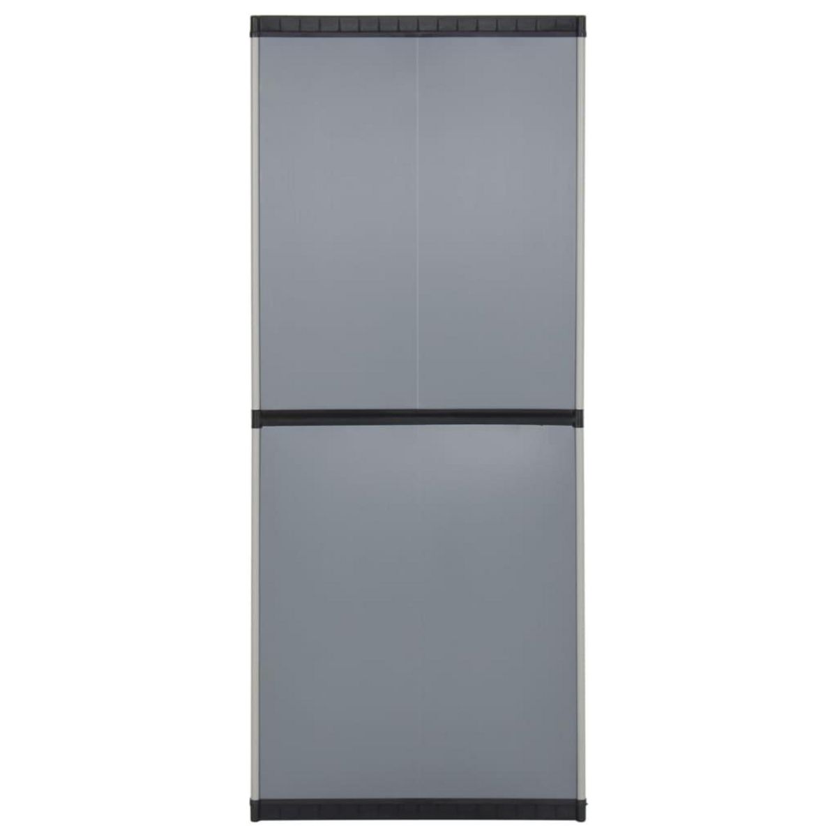 VIDAXL Armoire de rangement de jardin 3 etageres Gris/noir 68x40x168cm