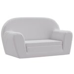 VIDAXL Chaise longue pliable pour enfants gris clair