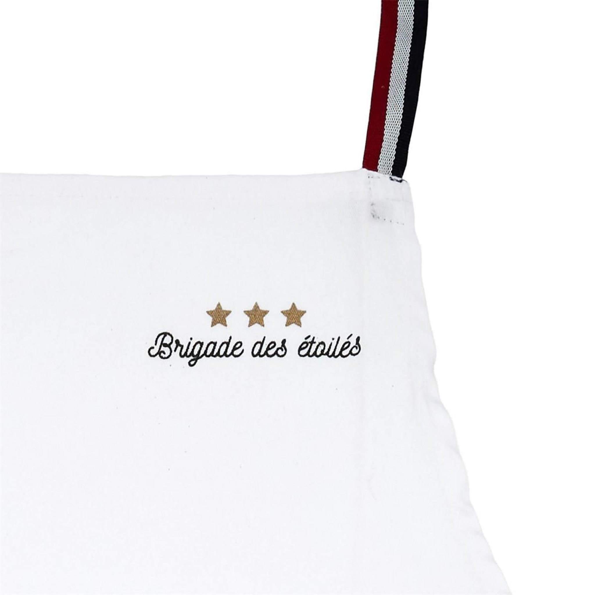 Voir la diapositive 3 : The concept Factory Tablier de cuisine  brigade des étoiles  85cm blanc