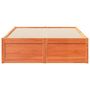 Voir la diapositive 4 : VIDAXL Cadre de lit sans matelas cire marron 135x190cm bois pin massif