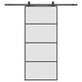 Voir la diapositive 2 : VIDAXL Porte coulissante kit de quincaillerie noir 90x205 cm verre ESG