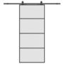 Voir la diapositive 2 : VIDAXL Porte coulissante kit de quincaillerie noir 90x205 cm verre ESG