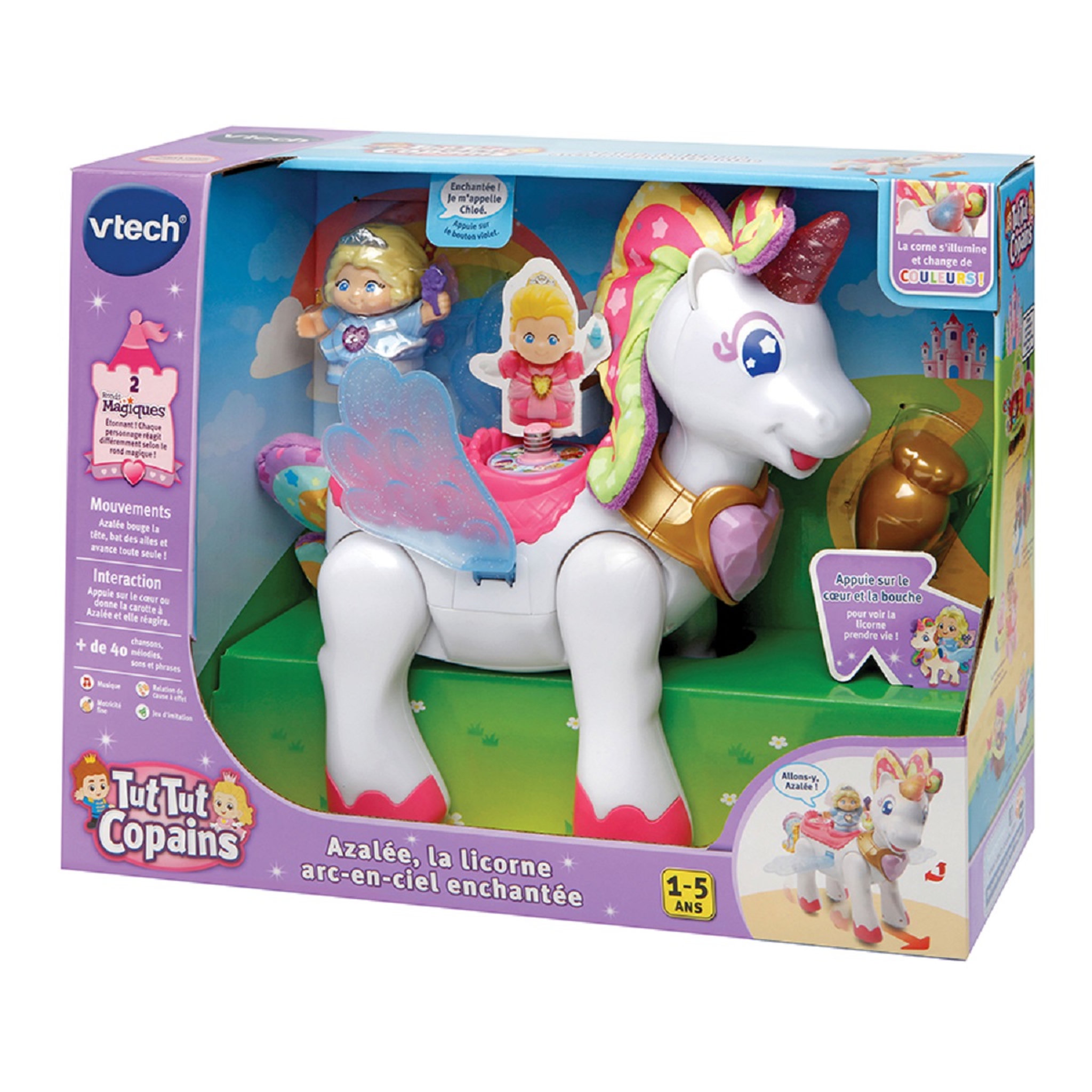 Voir la diapositive 3 : VTECH Azalée la licorne arc-en-ciel enchantée