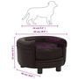 Voir la diapositive 6 : VIDAXL Canape pour chien Marron 48x48x32 cm Peluche et similicuir