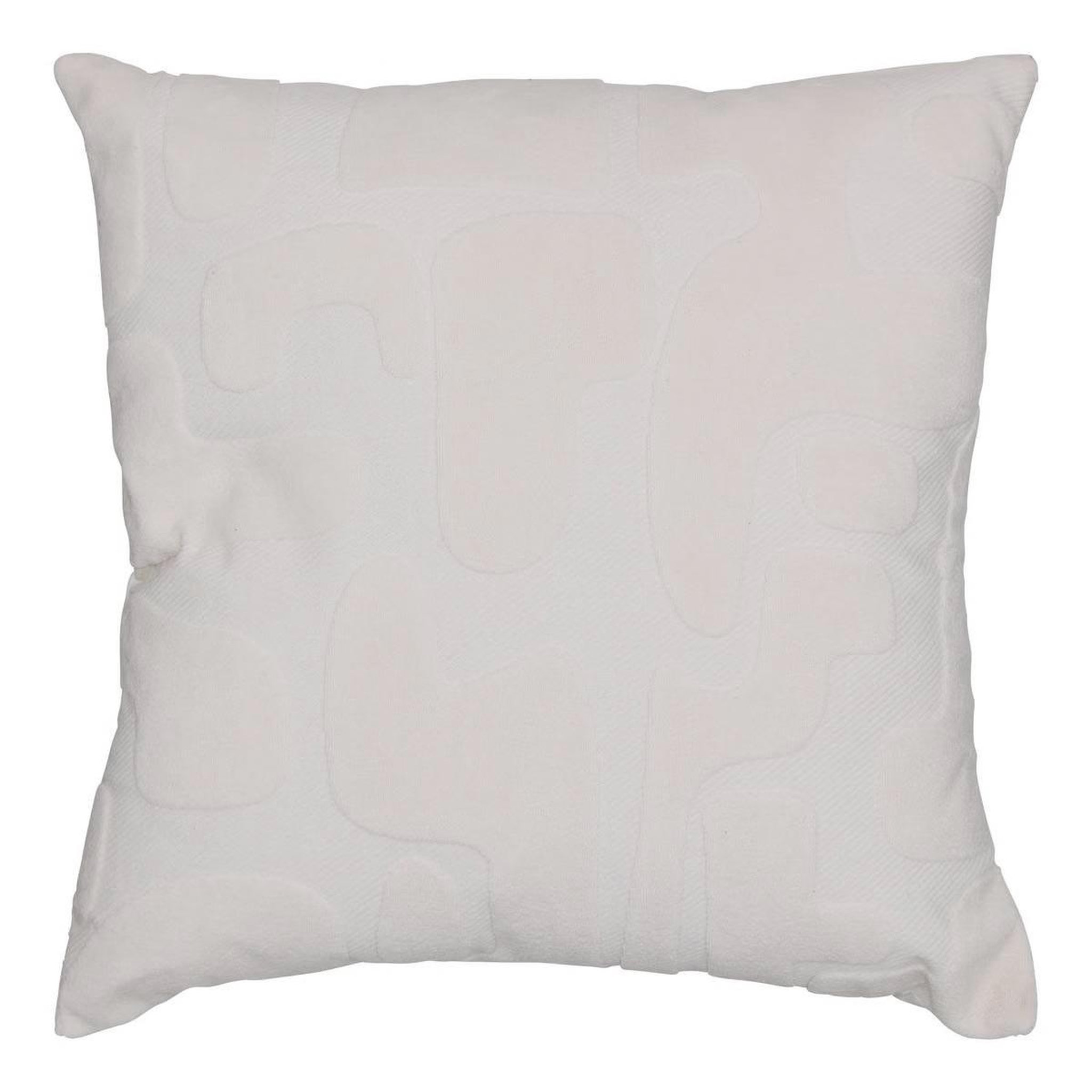 ATMOSPHERA Coussin déco relief  delor  40x40cm blanc