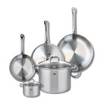 ELO Ensemble de 3 Poêles de cuisson 24, 28 et 32 cm et 2 faitouts 14 et 26 cm Elo Profi Citrin