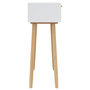Voir la diapositive 5 : VIDAXL Table console Blanc 80x30x75 cm Bois massif pin /rotin naturel
