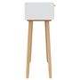 Voir la diapositive 5 : VIDAXL Table console Blanc 80x30x75 cm Bois massif pin /rotin naturel