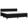 Voir la diapositive 3 : VIDAXL Sommier a lattes de lit avec matelas Noir 200x200 cm Tissu