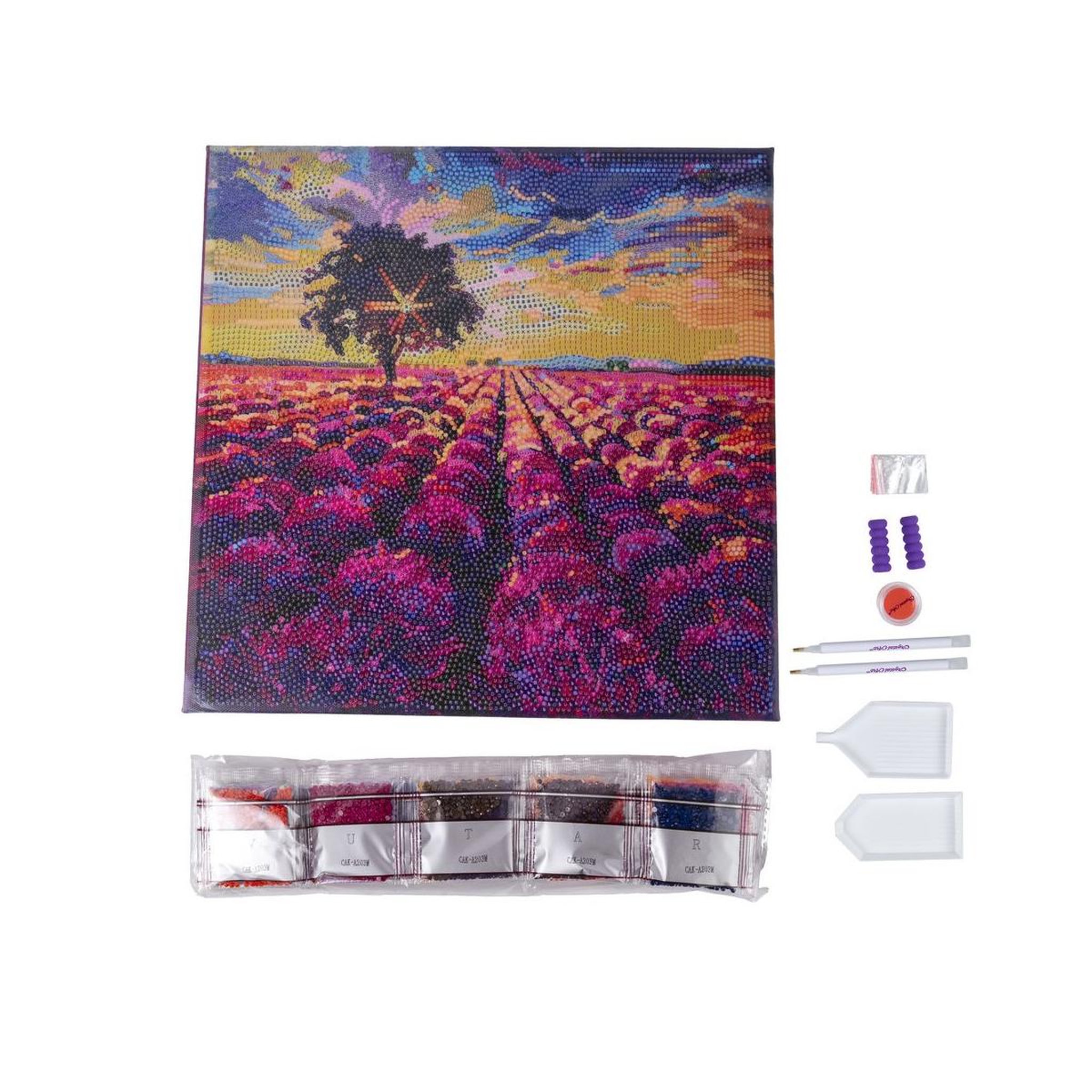 Voir la diapositive 3 : Oz International Kit tableau diamant 30x30cm- Lavande