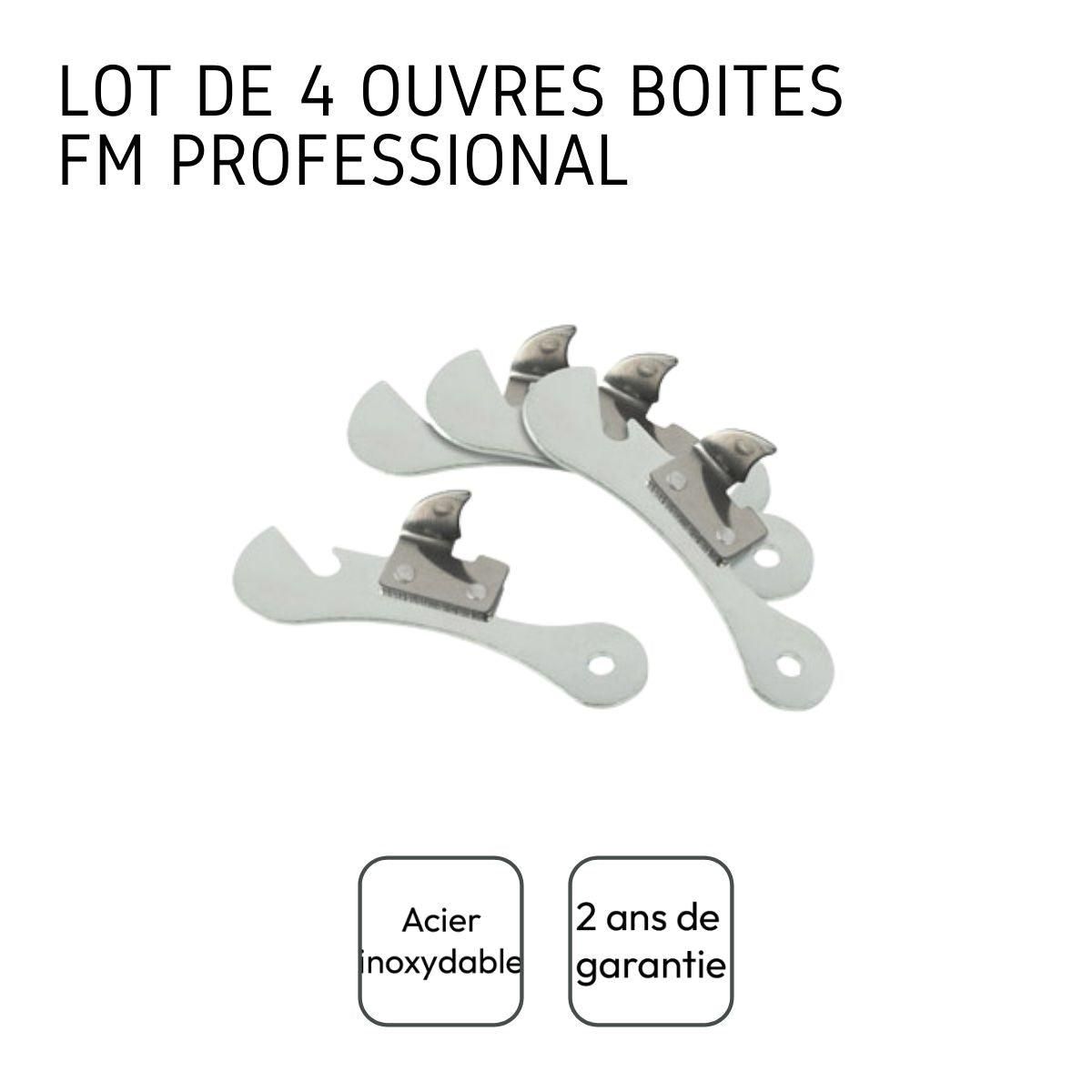 FM PROFESSIONAL Lot de 4 ouvre-boites FM Professional