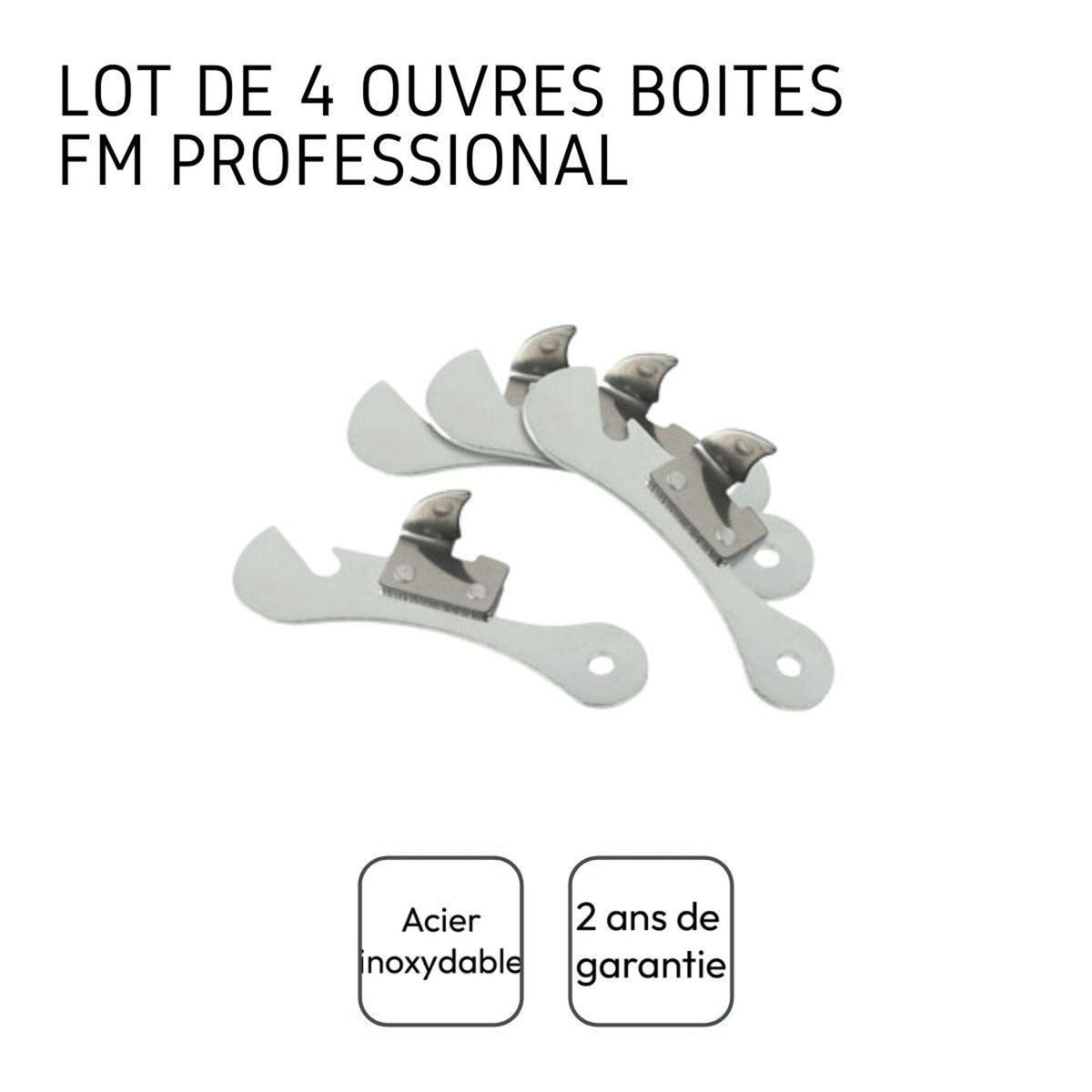 FM PROFESSIONAL Lot de 4 ouvre-boites FM Professional
