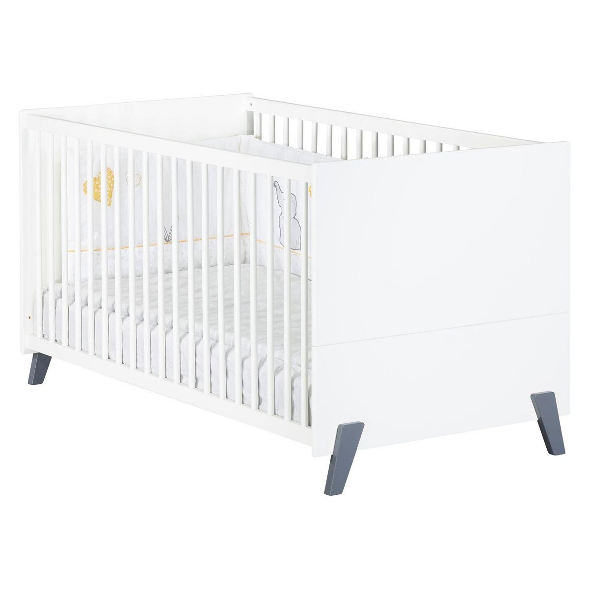 BABY PRICE  Lit bébé évolutif Little Big Bed 140x70cm JOY coloris gris  