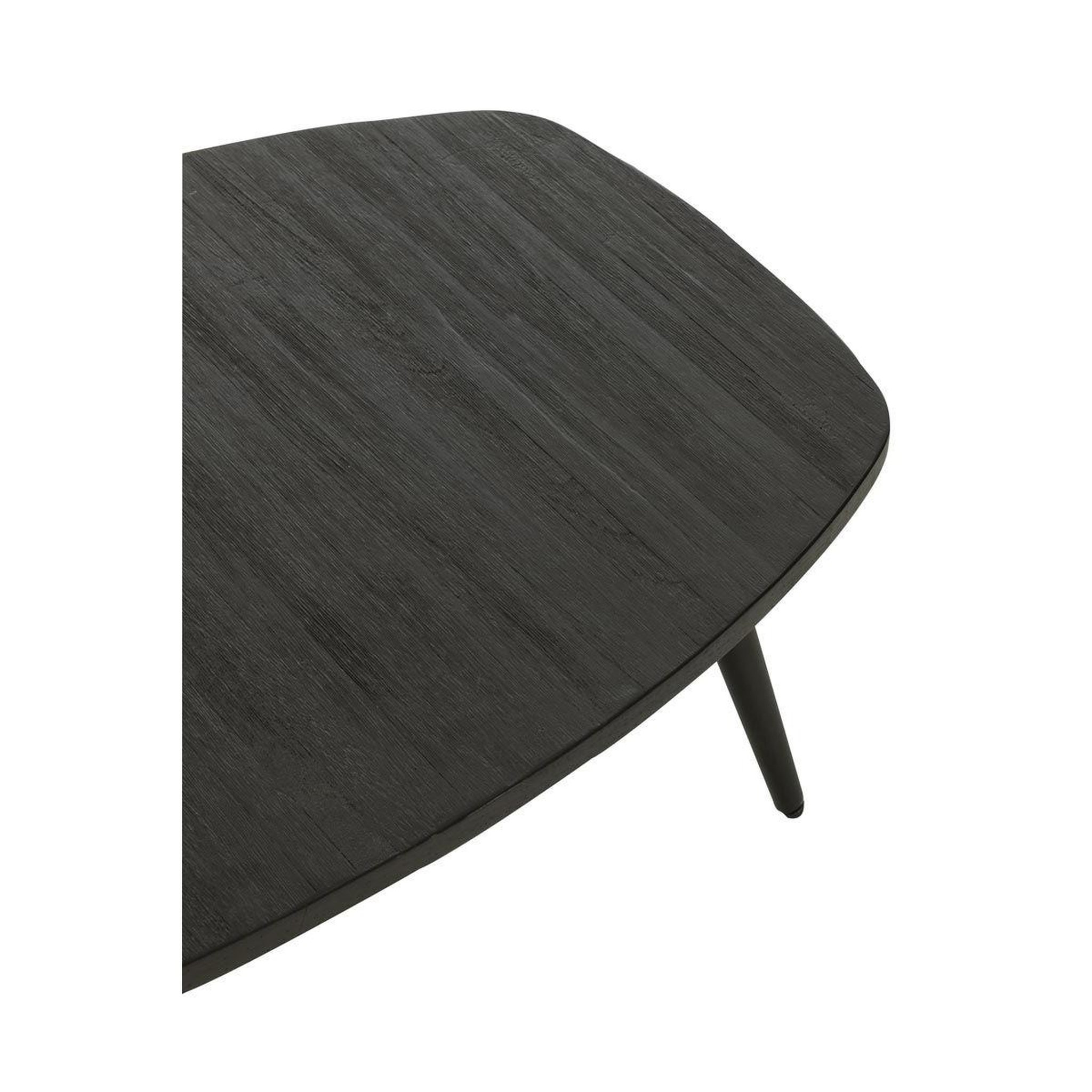 Voir la diapositive 5 : J-LINE Table basse en bois  teck  120cm noir