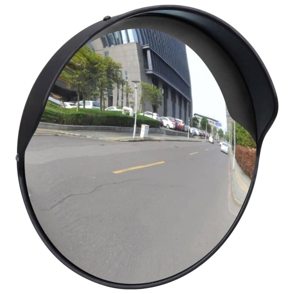 VIDAXL Miroir de trafic convexe d'exterieur Plastique PC Noir 30 cm pas  cher 