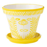 Paris Prix Pot Avec Soucoupe en Céramique  Granada  50cm Jaune