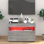 Voir la diapositive 5 : VIDAXL Meuble TV avec lumieres LED Sonoma gris 60x35x40 cm