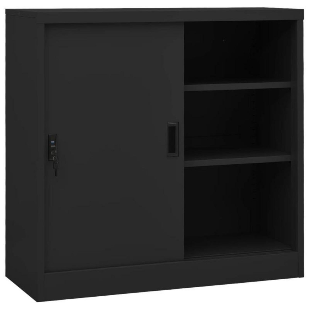 VIDAXL Armoire à portes coulissantes avec jardinière Anthracite Acier