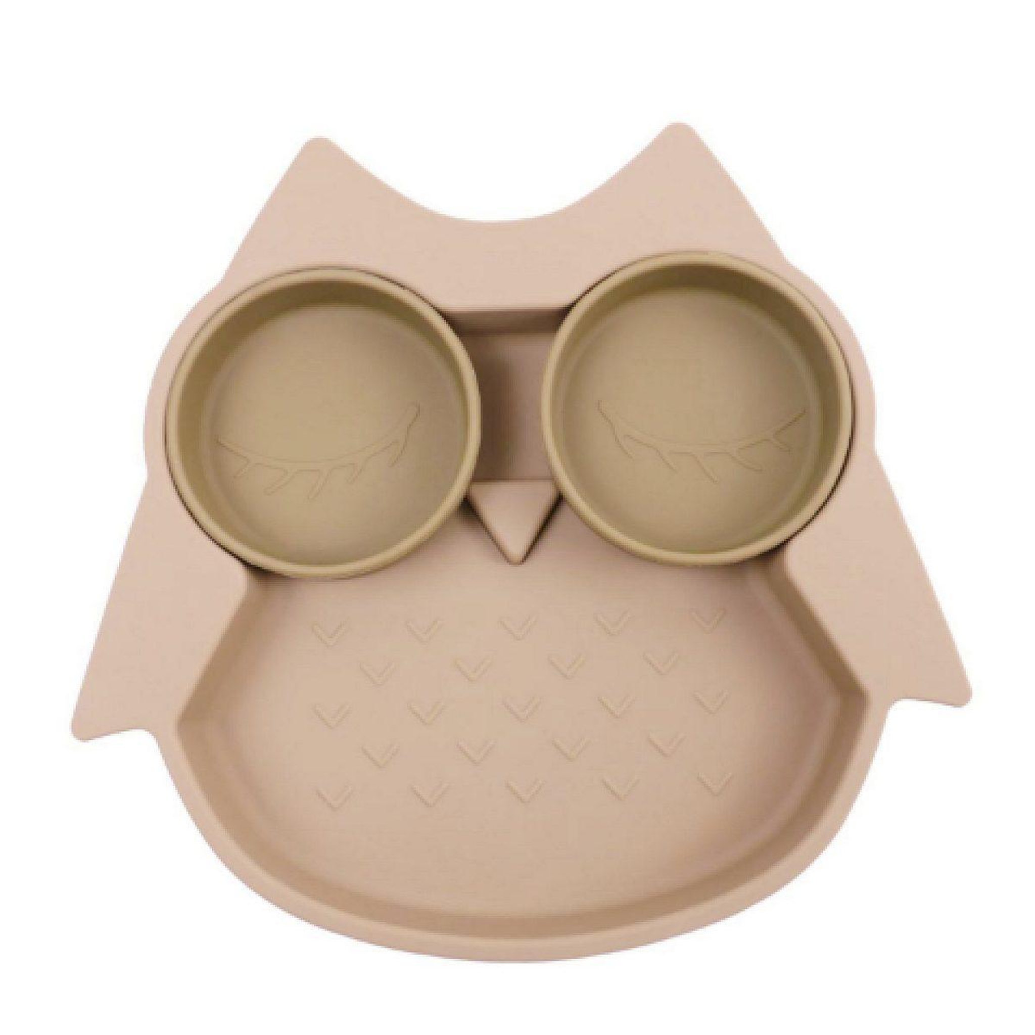 CHOO Assiette compartimentee hibou elia sable